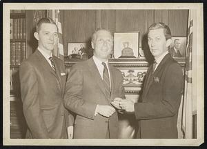 John J. Fahry, mayor elect Kevin White, Dan Sheehan