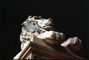 Lion sculpture, Boston Public Library