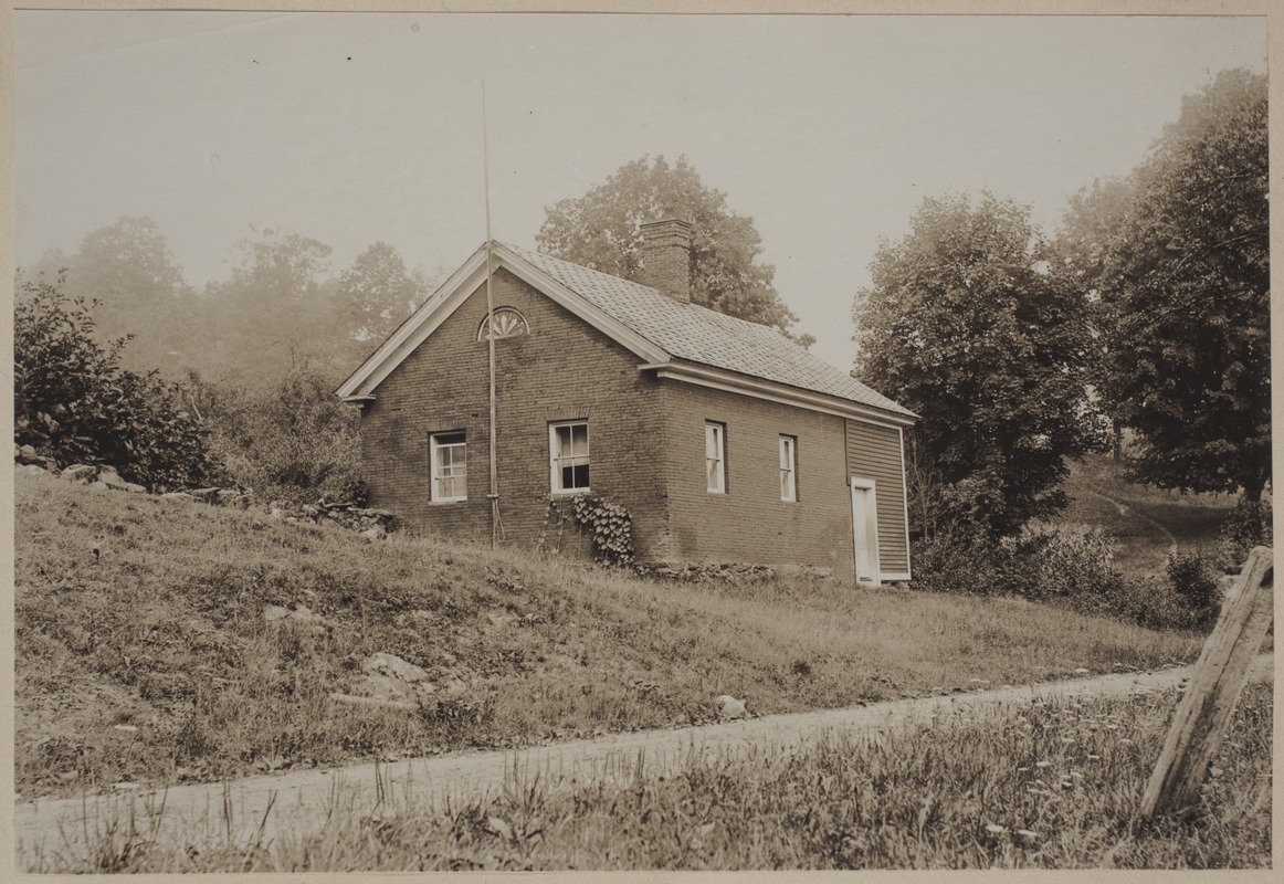 Photograph Album of the Newell Family of Newton, Massachusetts - Red Brick School in Colrain, Massachusetts -