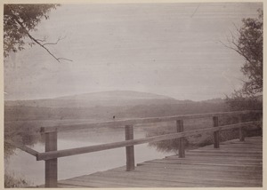 Photograph Album of the Newell Family of Newton, Massachusetts - View of Hill from Bridge -