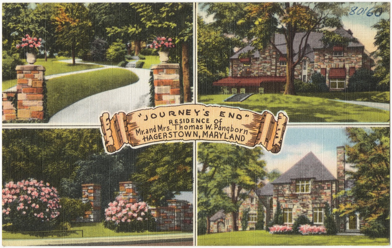 "Journey's End", residence of Mr. and Mrs. Thomas Pangborn, Hagerstown, Maryland