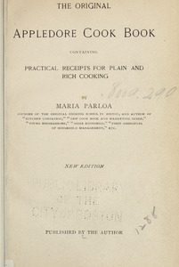 The original Appledore cook book