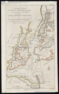 Chart and plan of the harbour of New York & the couny. adjacent, from Sandy Hook to Kingsbridge, comprehending the whole of New York and Staten Islands, and part of Long Island & the Jersey shore