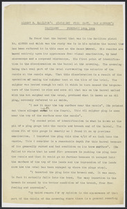 Sacco-Vanzetti Case Records, 1920-1928. Defense Papers. Albert H. Hamilton's Statement from Capt. Van Amburgh's Testimony, February 18, 1924. Box 16, Folder 10, Harvard Law School Library, Historical & Special Collections