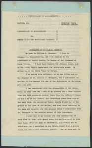 Sacco-Vanzetti Case Records, 1920-1928. Defense Papers. Affidavit of William H. Proctor, October 20, 1923. Box 16, Folder 11, Harvard Law School Library, Historical & Special Collections