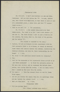 Sacco-Vanzetti Case Records, 1920-1928. Defense Papers. Testimony of William H. Proctor, n.d. Box 16, Folder 13, Harvard Law School Library, Historical & Special Collections