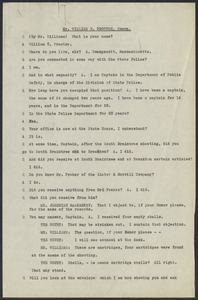 Sacco-Vanzetti Case Records, 1920-1928. Defense Papers. Testimony of William H. Proctor, n.d. Box 16, Folder 14, Harvard Law School Library, Historical & Special Collections