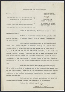 Sacco-Vanzetti Case Records, 1920-1928. Defense Papers. Affidavit of Wilber F. Turner, September 24, 1923. Box 16, Folder 31, Harvard Law School Library, Historical & Special Collections
