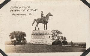 Statue of Major General George E. Meade, souvenir view, Gettysburg, PA