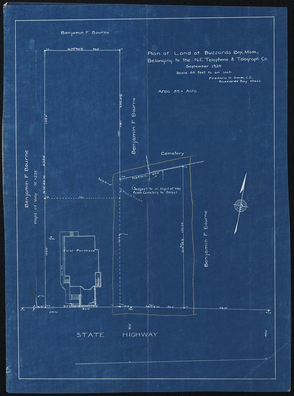 Plan of land at Buzzards Bay, Mass., belonging to the N.E. Telephone & Telegraph Co.