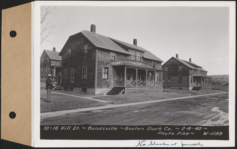 10-16 Hill Street, tenements, Boston Duck Co., Bondsville, Palmer, Mass., Feb. 8, 1940