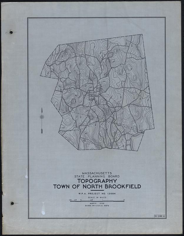 Topography Town of North Brookfield Digital Commonwealth