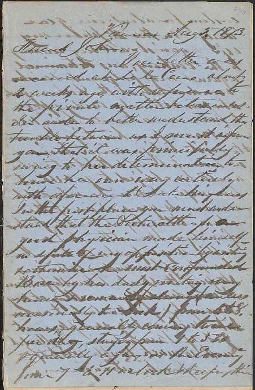 Letter from Thomas F. Cordis to John D. Long, August 5, 1873