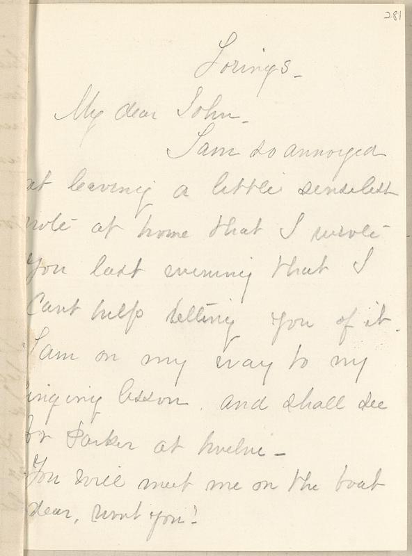 Letter from Mary W. Glover to John D. Long - Digital Commonwealth