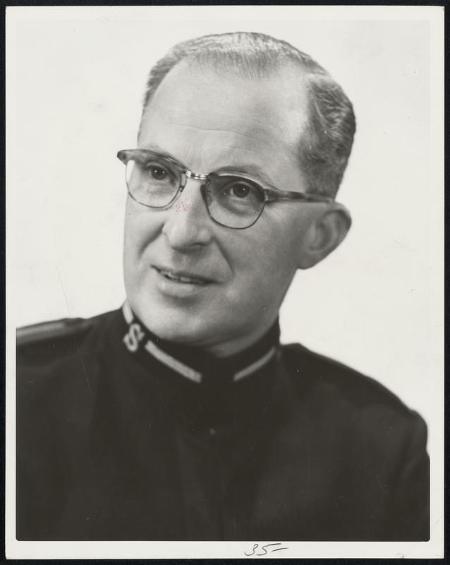 Brigadier Bernard Adams, a Salvation Army officer for twenty-six years, is serving his tenth year as bandmaster of The Salvation Army's 36-piece International Staff Band which will be heard in concert here at 8 PM (time) Wednesday, May 1st (date) at Boston Opera House (place). The band, organized in London in 1891, is currently making its first tour of the United States, playing in 22 cities. Under the leadership of Brigadier Adams, the band has achieved some of its greatest triumphs, playing in many of Europe's most renowned cathedrals and concert halls. After conducting the band in the forecourt of Buckingham Palace, Brigadier Adams was presented to Queen Elizabeth II, the Queen Mother and Princess Margaret. Queen Juliana of the Netherlands personally congratulated Bandmaster Adams after he had conducted a concert, at her invitation, in Soestdijk Palace in 1949. Although best known as a cornet soloist, in the instrumental field, Brigadier Adams is adept with the trombone, bass tuba, flugelhorn, saxaphone, clarinet and piano.