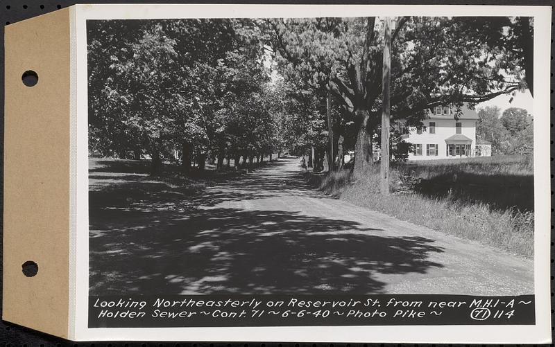 Contract No. 71, WPA Sewer Construction, Holden, looking northeasterly