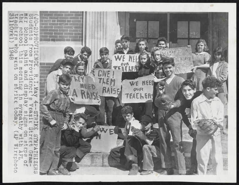 Strike Sympathizers Students from Providence's Veazie Street Grammer