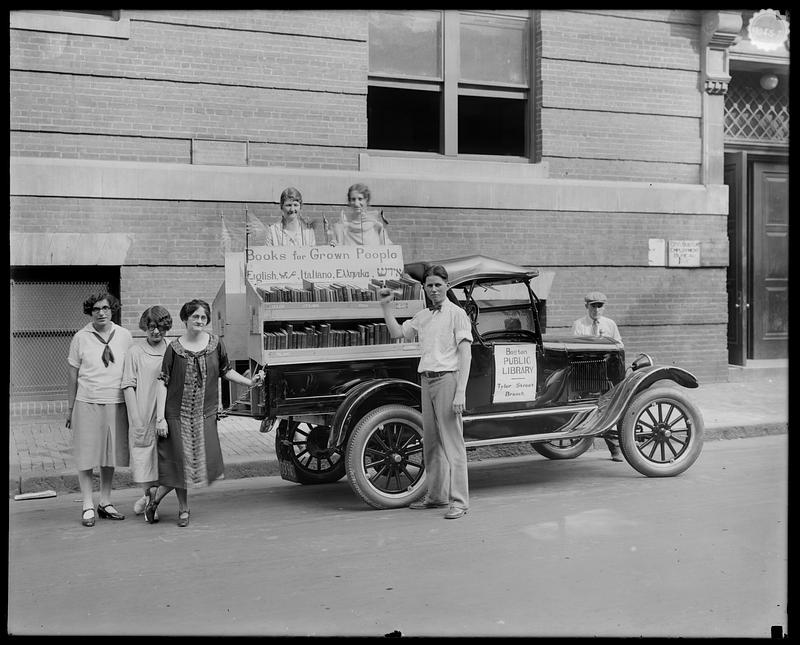 Boston Public Library- Tyler Street Branch book truck