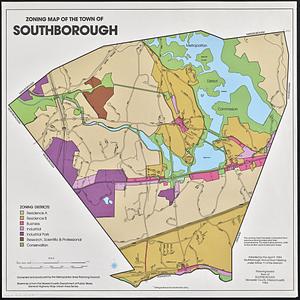 Zoning map of the town of Southborough