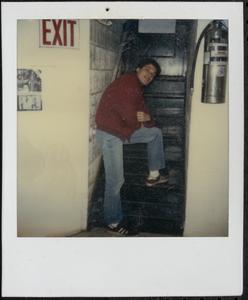 Val Postell posing on the stairs