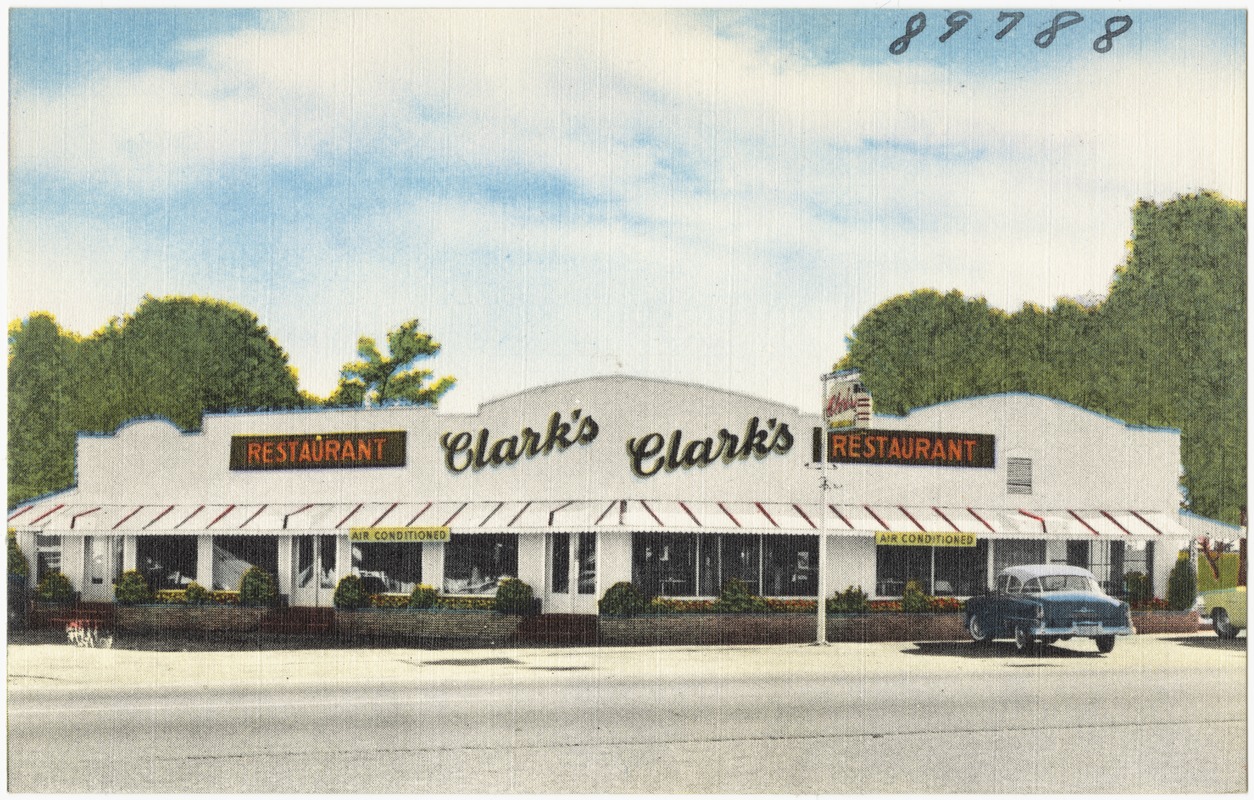 Ren Som mindre Clark's Restaurant, Santee, South Carolina, on U.S. 301, 15, 15A --  Junction S. C. 6 - Digital Commonwealth