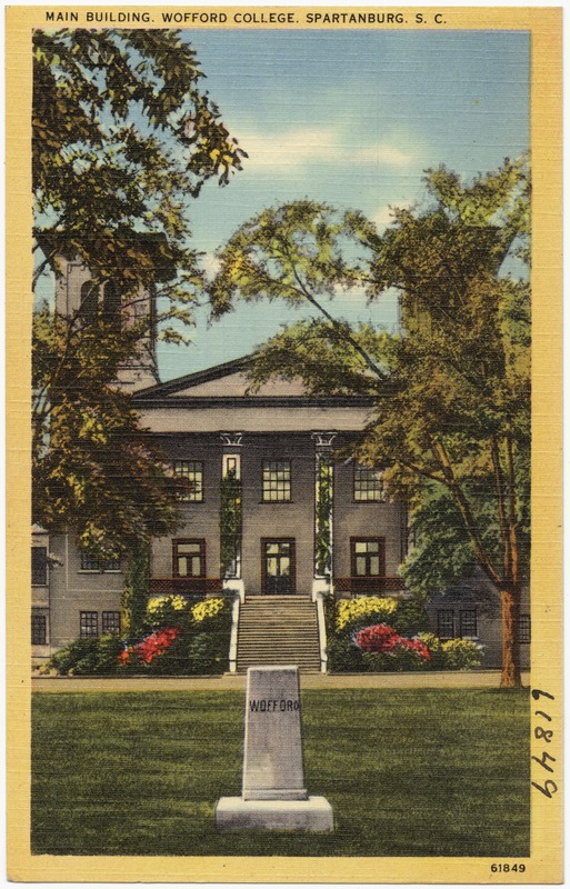 Main building, Wofford College, Spartanburg, S. C. - Digital Commonwealth