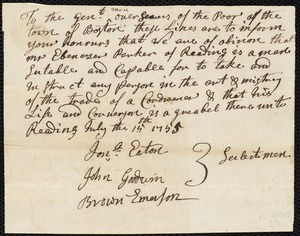 William Thomas indentured to apprentice with Ebenezer Parker of Reading, 3 September 1755