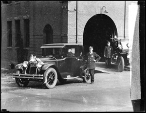 Acting Chief John Faircloth with Buick car