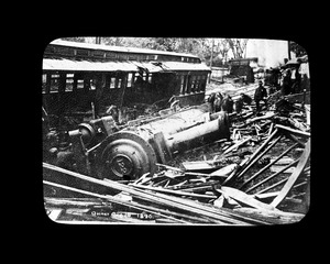 Railroad wreck Dimmock Street 1890