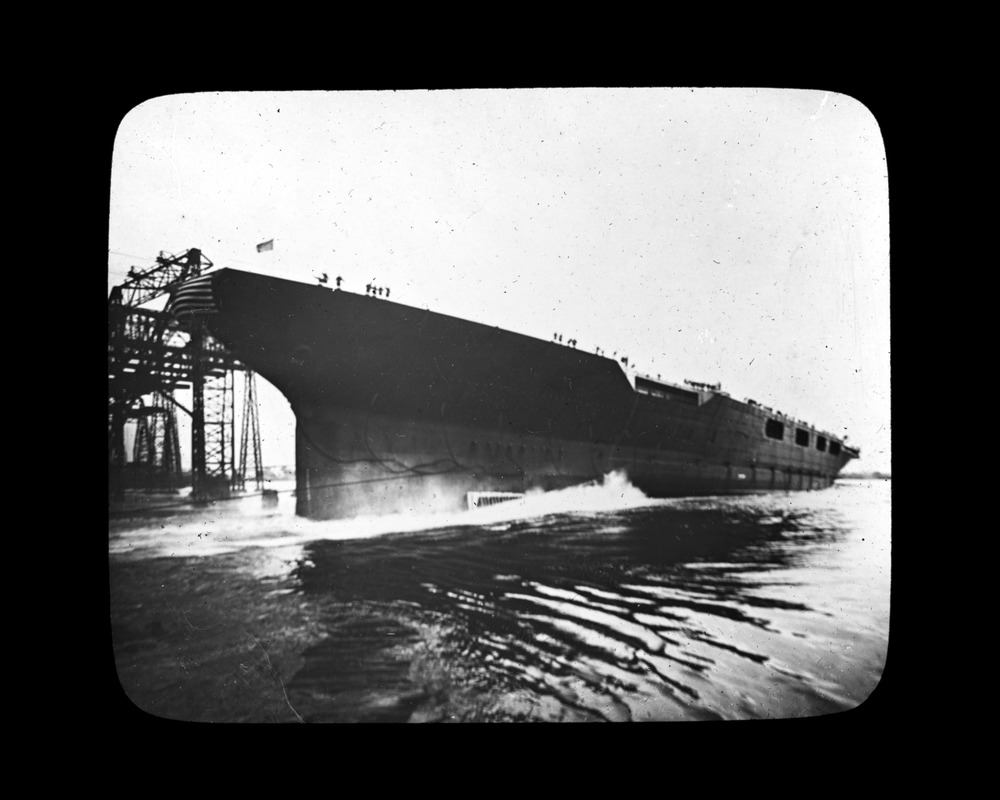 Launch of the "Lexington" aircraft carrier Digital Commonwealth