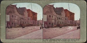 Wrecked Masonic Temple and Jewish Synagogue on Geary Street, San Francisco, April 18, 1906