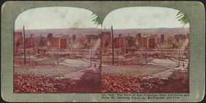 The ruin of San Francisco from California and Jones St., showing havoc by earthquake and fire