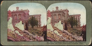 Earthquake and fire wreck the magnificent Huntington and Flood Palaces and Fairmount Hotel