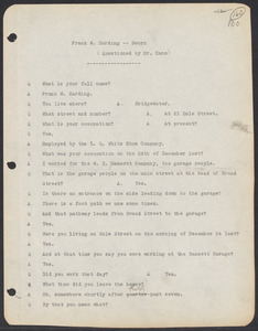 Sacco-Vanzetti Case Records, 1920-1928. Commonwealth v. Vanzetti (Bridgewater Trial). Trial Transcript, pages 100-149, 1920. Box 1, Folder 18, Harvard Law School Library, Historical & Special Collections