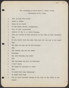 Sacco-Vanzetti Case Records, 1920-1928. Commonwealth v. Vanzetti (Bridgewater Trial). Trial Transcript, pages 61-90, 1920. Box 1, Folder 22, Harvard Law School Library, Historical & Special Collections