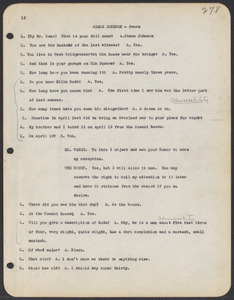 Sacco-Vanzetti Case Records, 1920-1928. Commonwealth v. Vanzetti (Bridgewater Trial). Trial Transcript, pages 278-302, 1920. Box 1, Folder 29, Harvard Law School Library, Historical & Special Collections