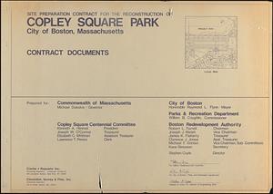 Site preparation contract for the reconstruction of Copley Square Park, City of Boston, Massachusetts