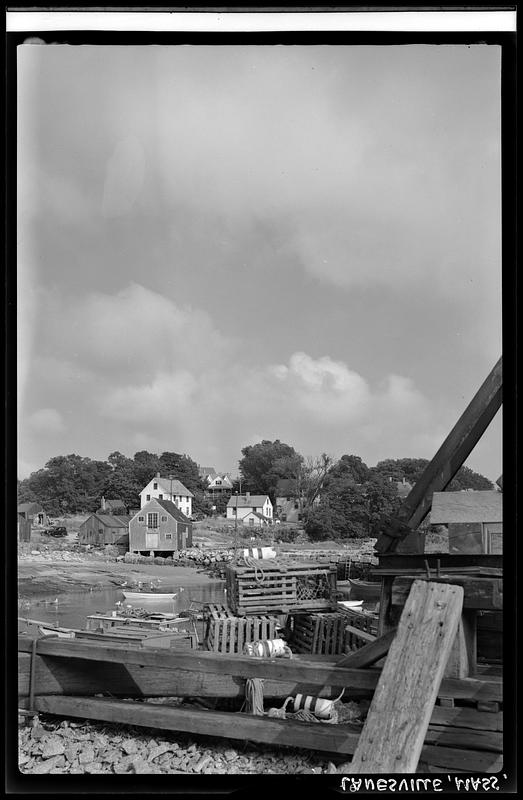 Lanesville, waterfront buildings and traps