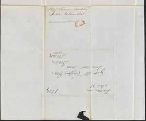 Charles Hanson and Charles Harding to George Coffin, 31 March 1843