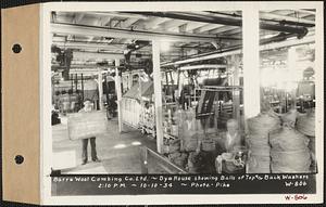 Dye house showing balls of top and back washers, Barre Wool Combing Co., Barre, Mass., 2:10 PM, Oct. 10, 1934