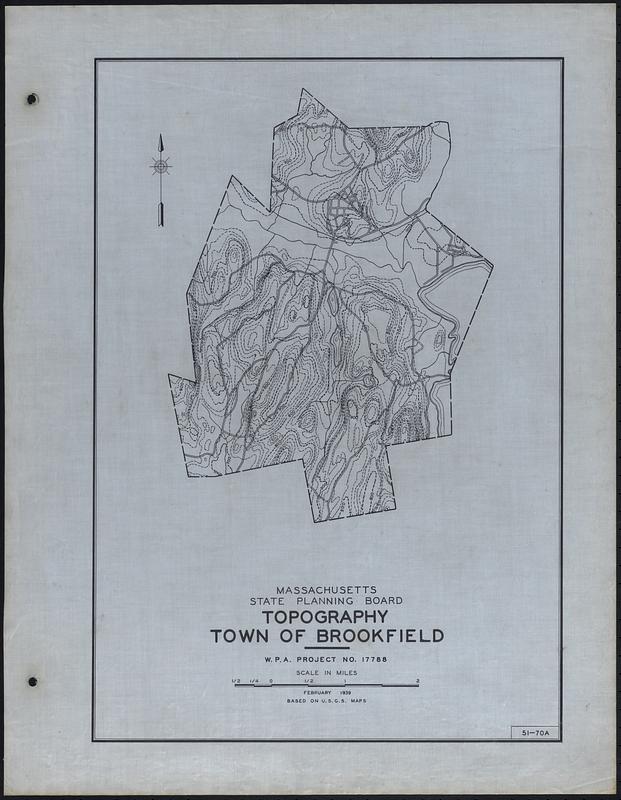 Topography Town of Brookfield Digital Commonwealth