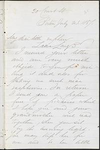 Letter from John D. Long to Zadoc Long III, July 23, 1867