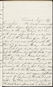 Letter from Thomas F. Cordis to John D. Long, July 7, 1869