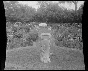 Garden with sundial