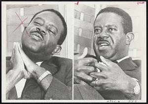 Faces of the Leader. Two moods of Ralph Abernathy, who succeeded the later Martin Luther King as president of the Southern Christian Leadership Conference.