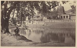 Temple facing Sarasvatti tank, Gaya, India