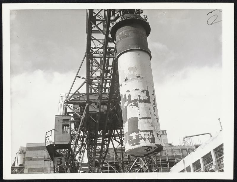 Magnesium for America's War Effort. In powdered form the magnesium is highly explosive, so it is transformed in great air0tight jugs two storied high which are hoisted by cranes into specially designed heaters. Here it is distilled and refined, and precipitates as pure, shining crystals.