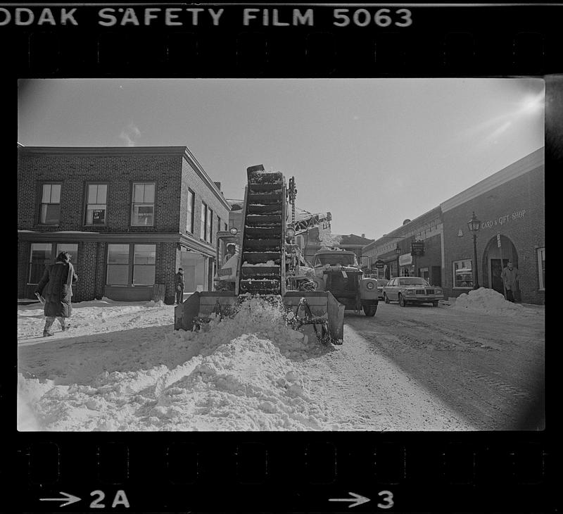 Snow loader on Pleasant Street