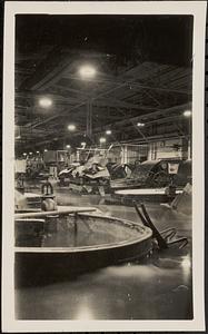 Chemical vats, factory interior