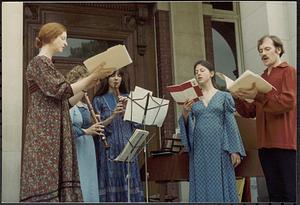 Singers and musicians at Lawrence Library